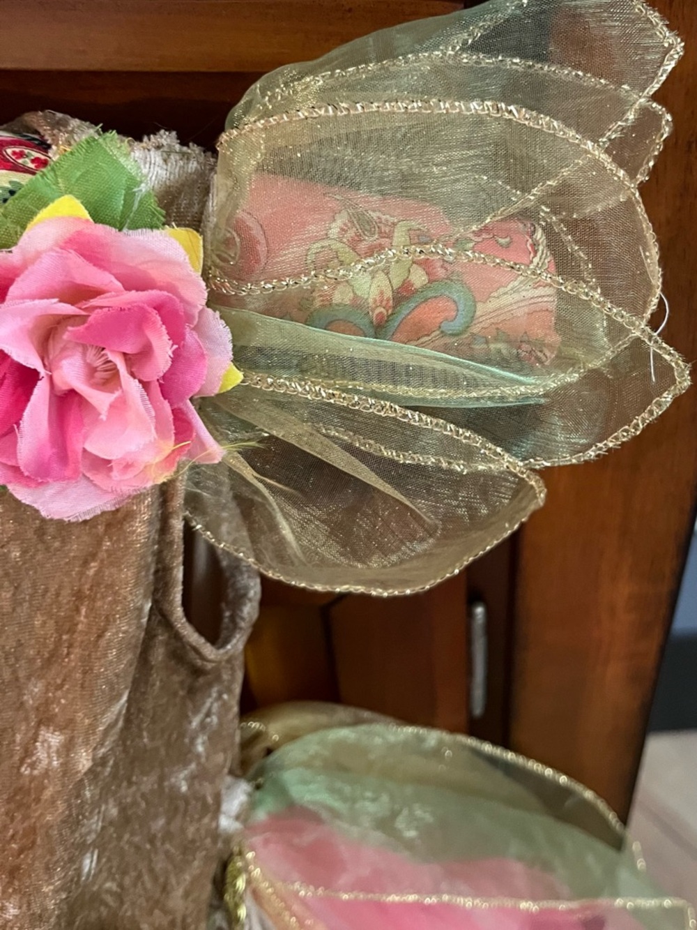 Fairy Dust Little Girls Birthday Pink Flowers Costume Dress & Headband Size 4 - Picture 3 of 10